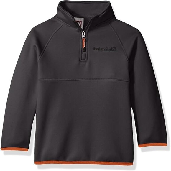 Avalanche Boys' Little Quarter Zip Fleece Pullover, Asphalt, S (4) - Picture 1 of 2